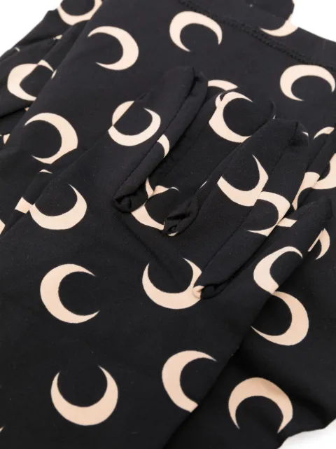 Marine Serre crescent-moon print gloves WSA024CJER0001BK99 - 1