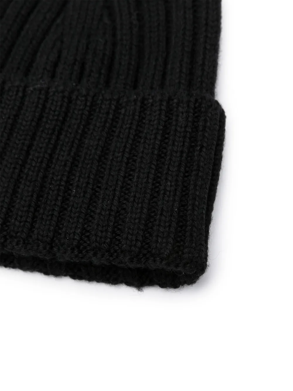 Marine Serre Crescent Moon ribbed wool beanie - Zwart