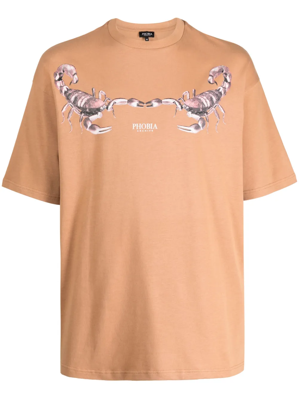 Phobia Scorpion-print Cotton T-shrit In Brown