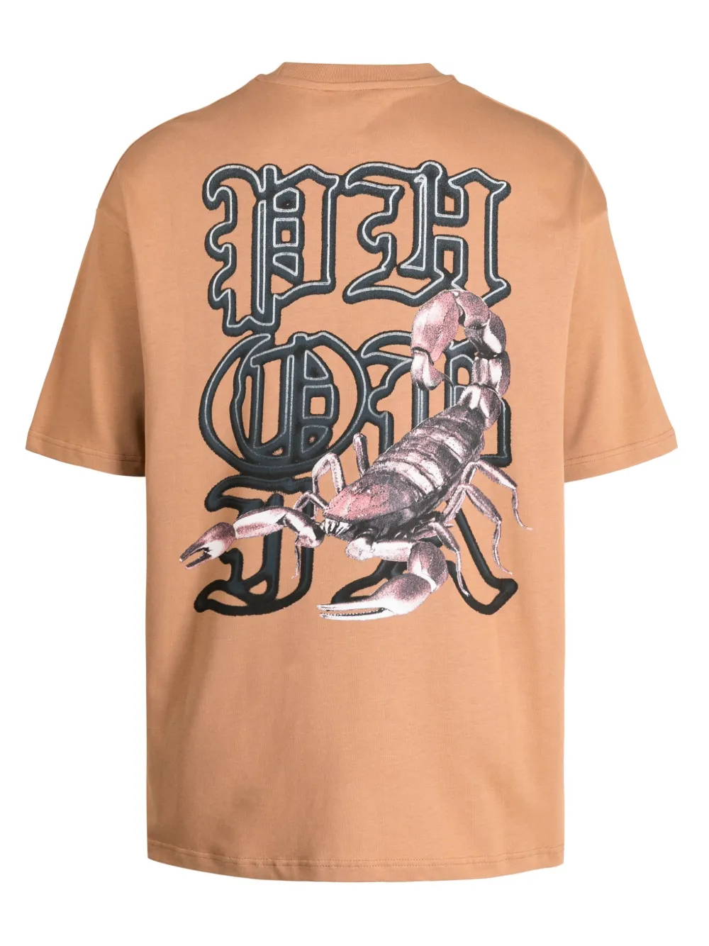 PHOBIA T-shirt met schorpioenprint - Bruin