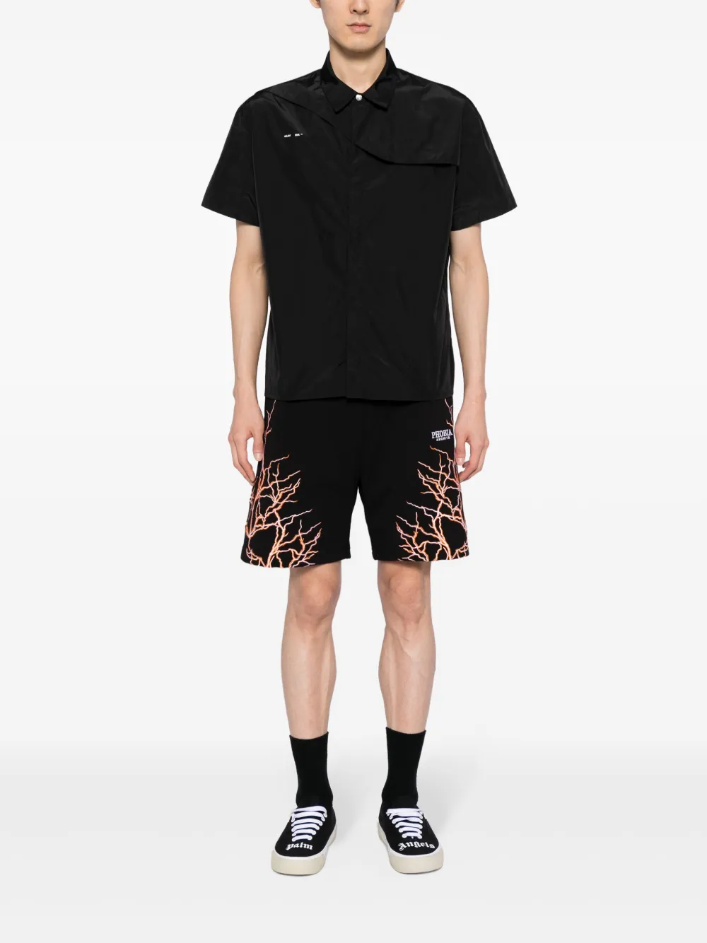 PHOBIA Lightning-embroidered track shorts | Track & Running Shorts | Image 2