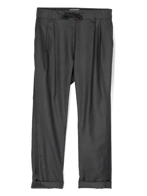 Brunello Cucinelli Kids drawstring-waist straight-leg trousers