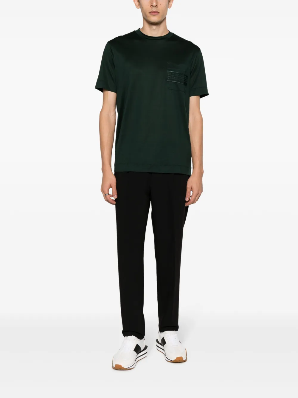 Emporio Armani T-shirt met logopatch - Groen