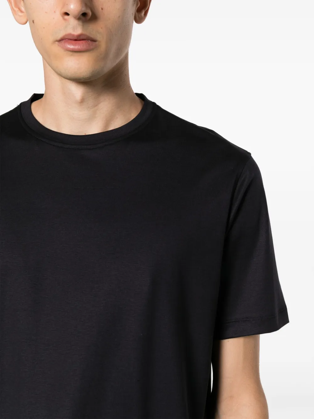 Emporio Armani T-shirt met geborduurd logo Blauw