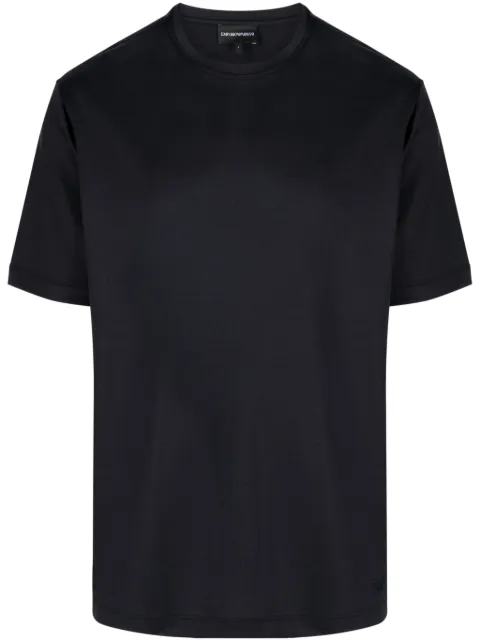 Emporio Armani logo-embroidered cotton T-shirt