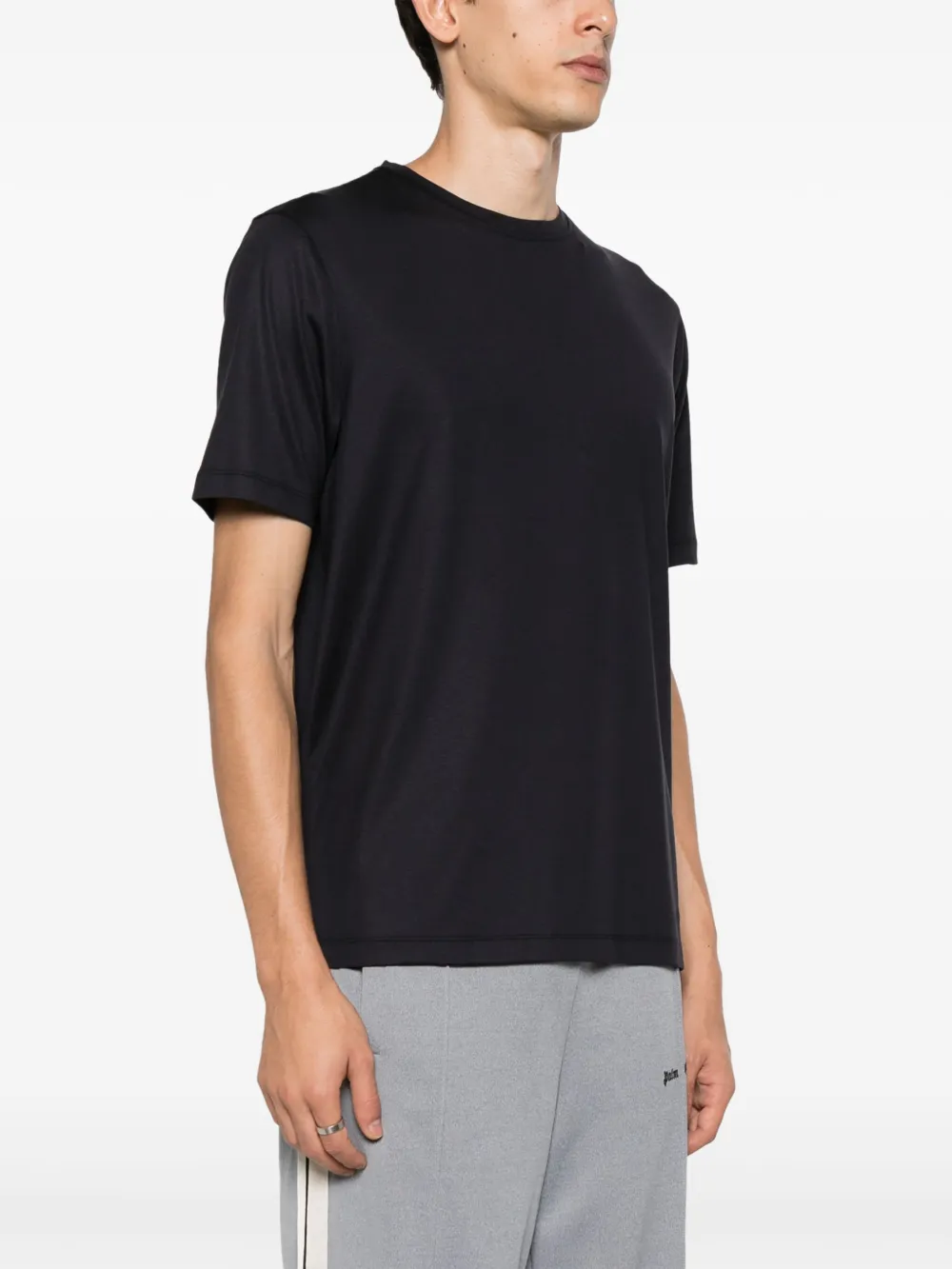 Emporio Armani T-shirt met geborduurd logo Blauw