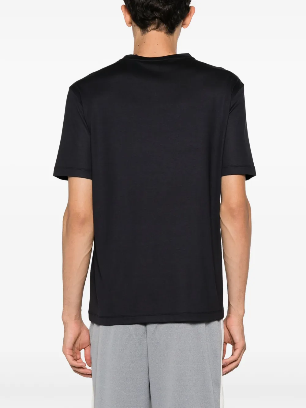 Emporio Armani T-shirt met geborduurd logo Blauw