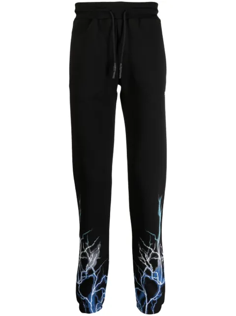PHOBIA Lightning-print cotton track pants