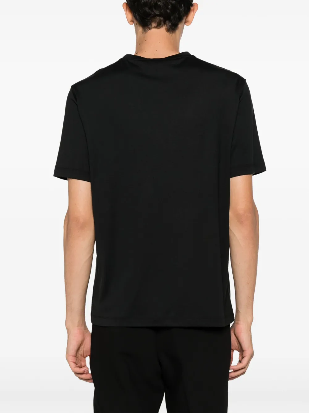 Emporio Armani T-shirt met geborduurd logo Zwart