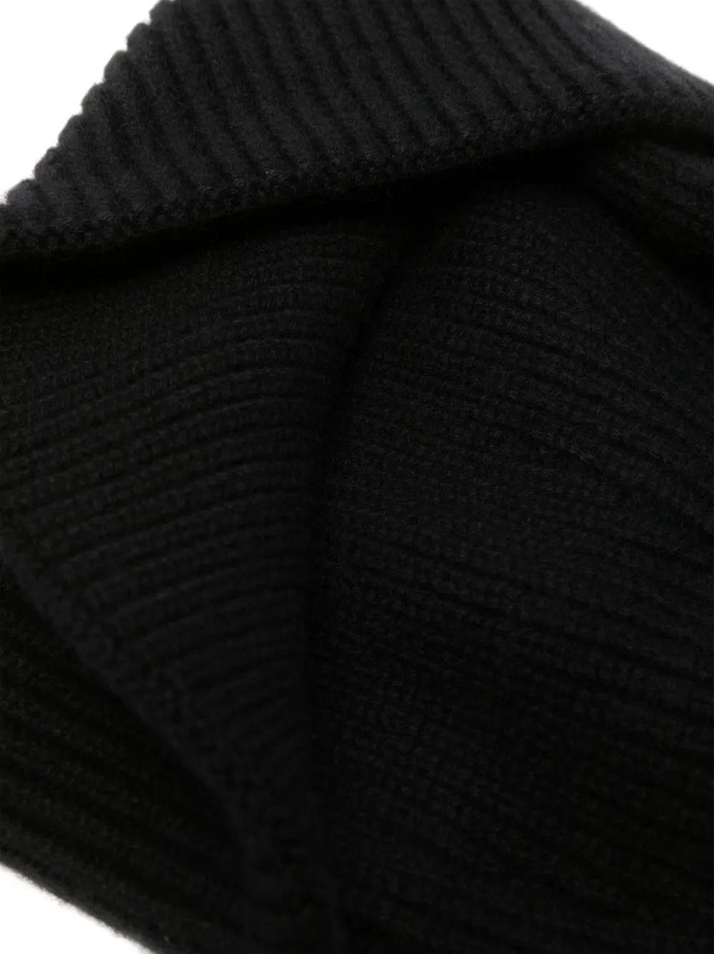 Laneus ribbed-knit cashmere beanie - Zwart