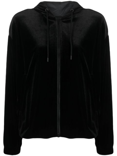 Emporio Armani zip-up chenille hoodie Women