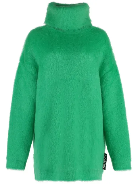 Gucci كنزة طويلة موهير بملمس ناعم