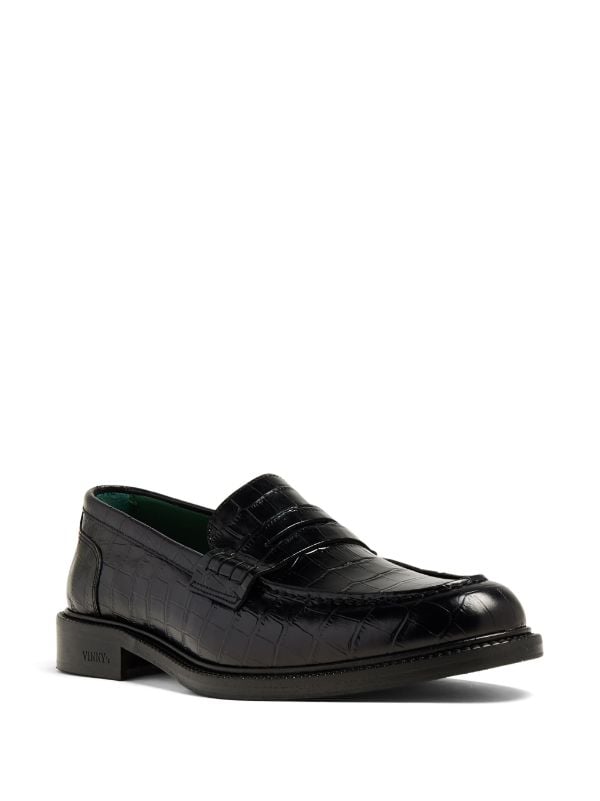 Croc cheap effect loafers