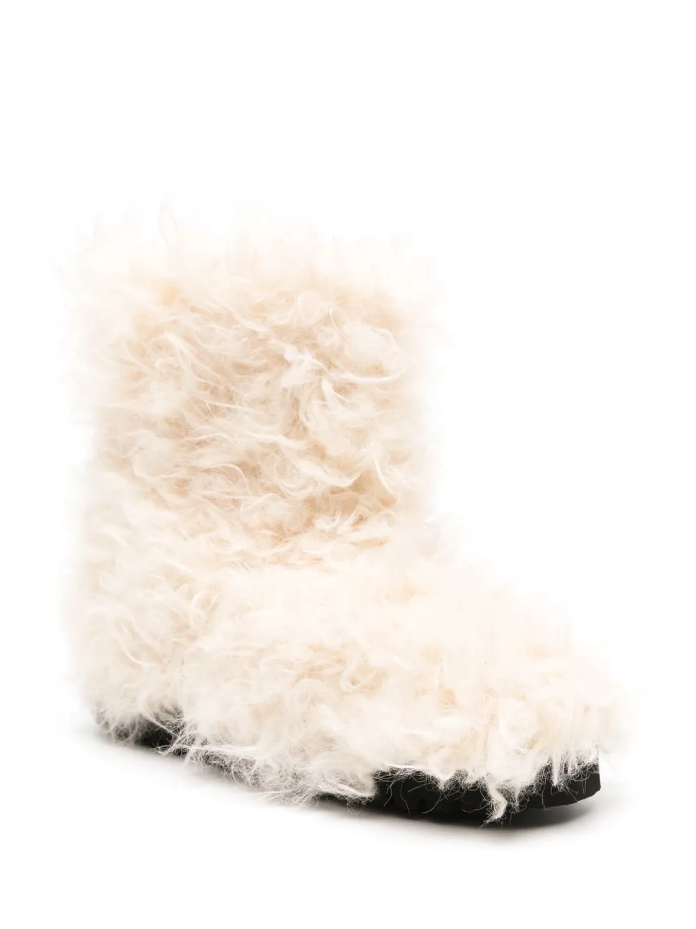 Maje faux-fur ankle boots - Wit