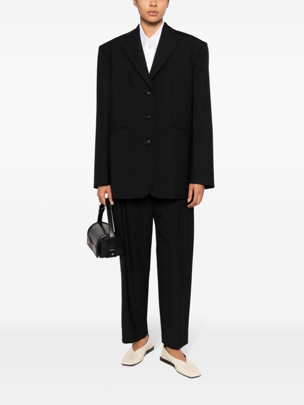 Shop Rohe Single-breasted Virgin-wool Blazer In Black