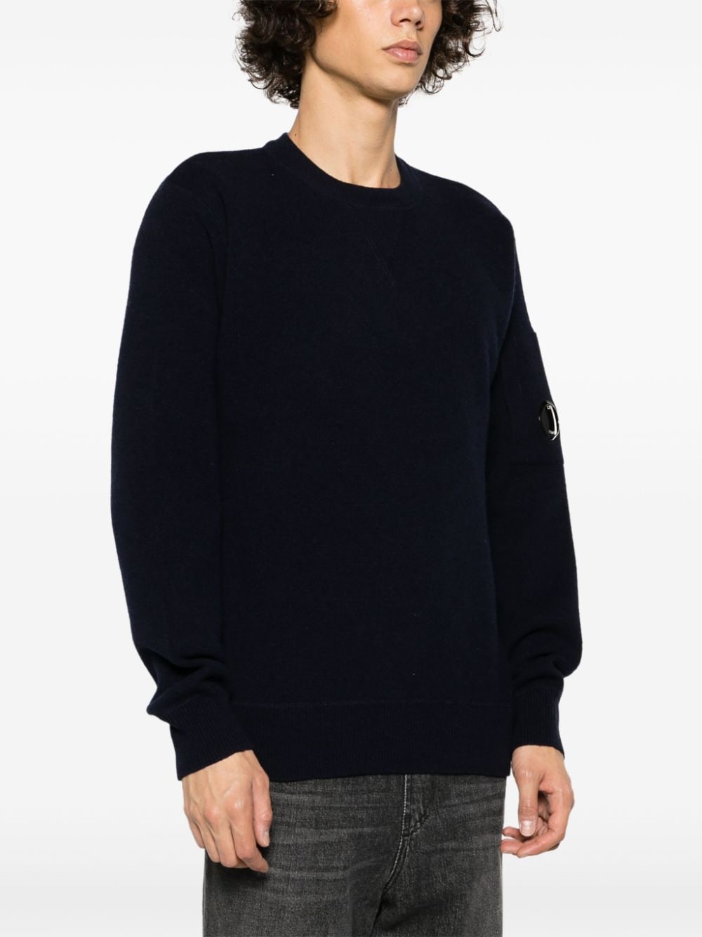 C.P. Company Sweater met logopatch Blauw