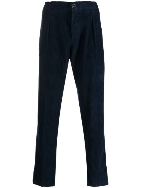 Kiton pleated corduroy straight-leg trousers