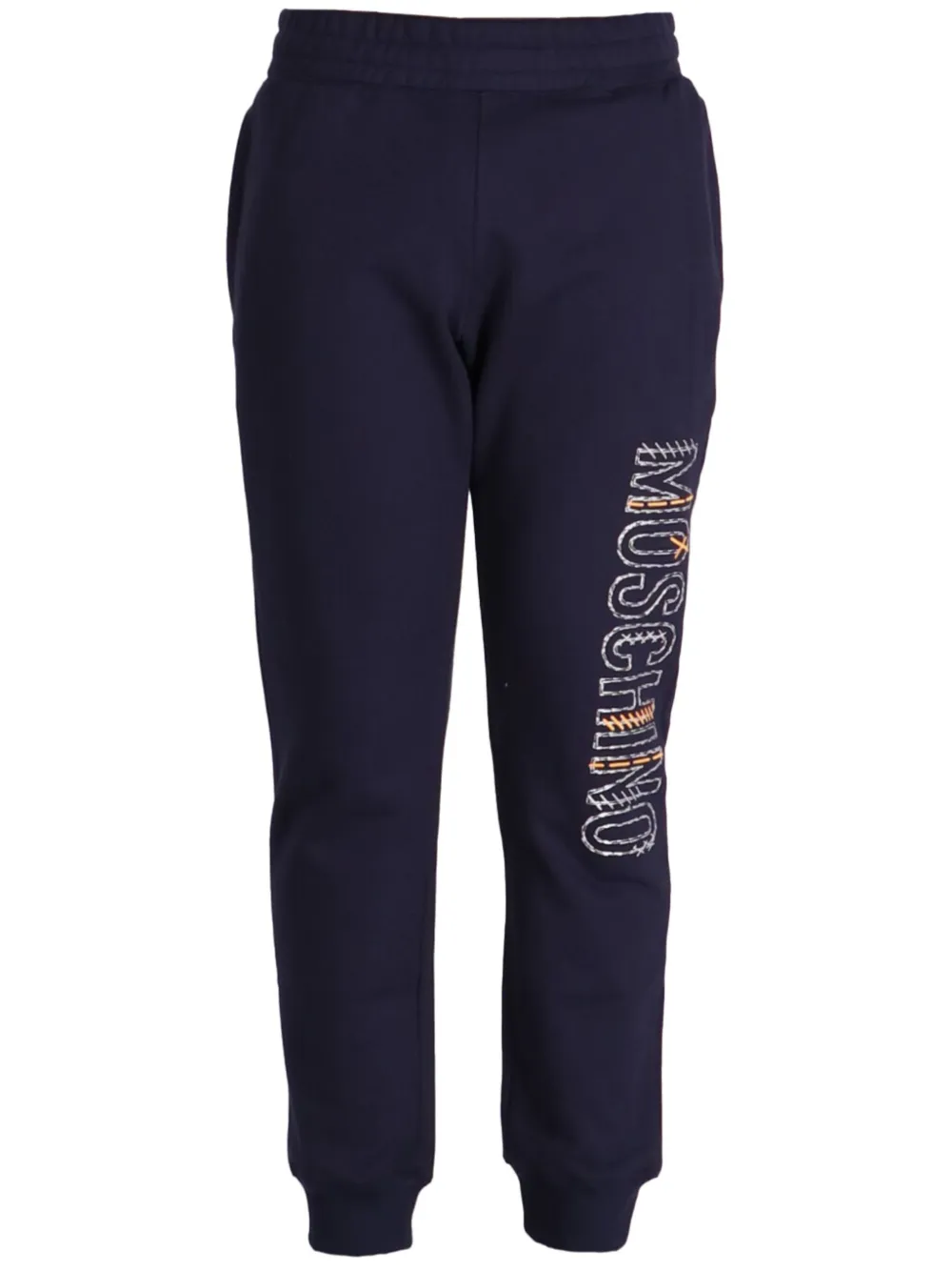 Moschino Logo-print Cotton Track Pants In Blue