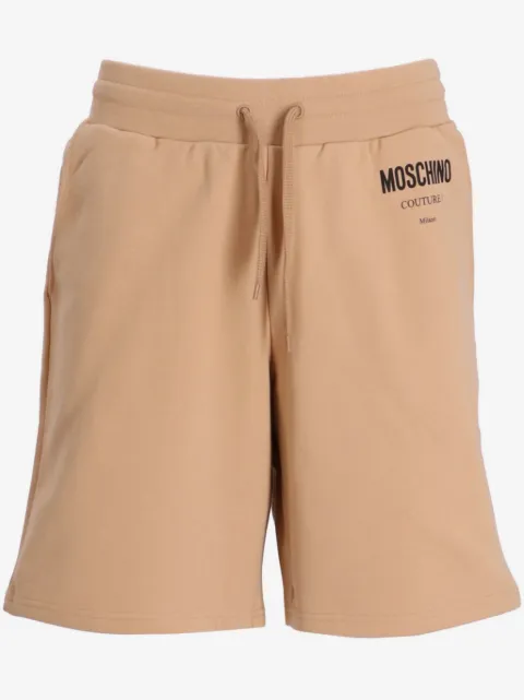 Moschino logo-print organic cotton track shorts