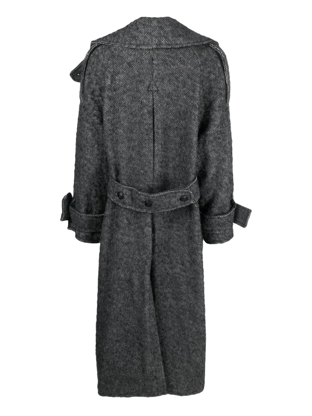 R13 double-breast virgin-wool coat - Grijs