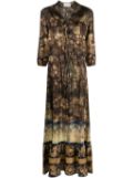 Pierre-Louis Mascia Aloe floral-print maxi dress - Brown