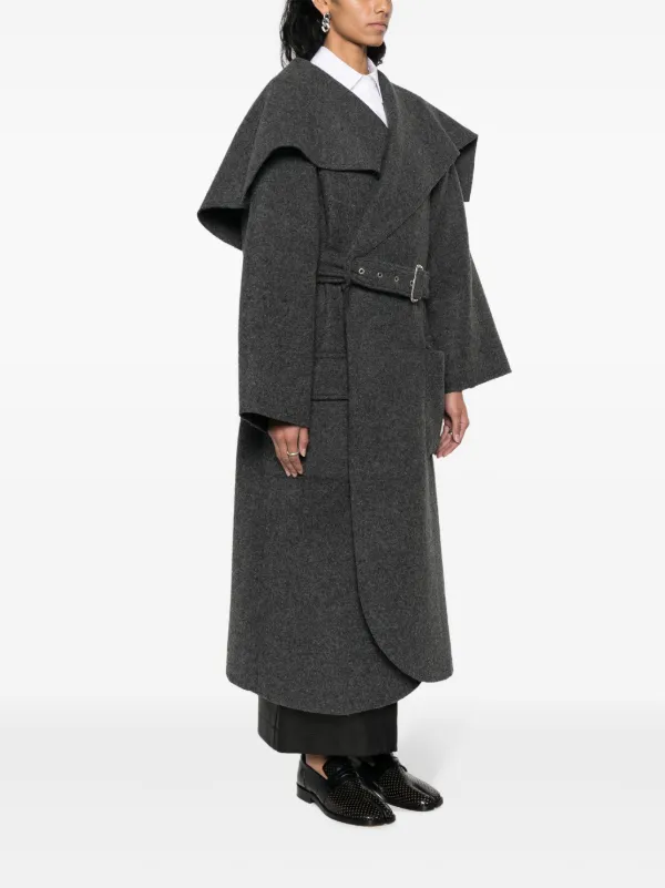 Belted store wool cape