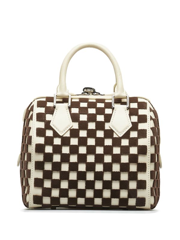 louis vuitton black and white checkered bag