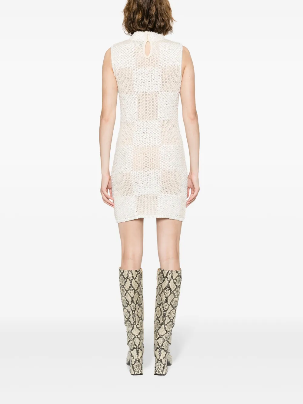 Casablanca Maxi-jurk verfraaid met pailletten Beige