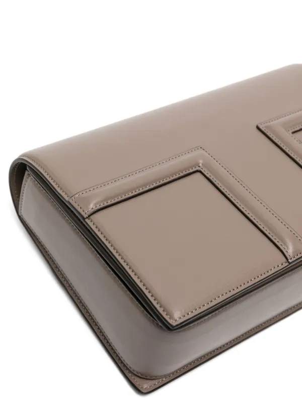TOTEME T-Flap Leather Shoulder Bag | Brown | FARFETCH