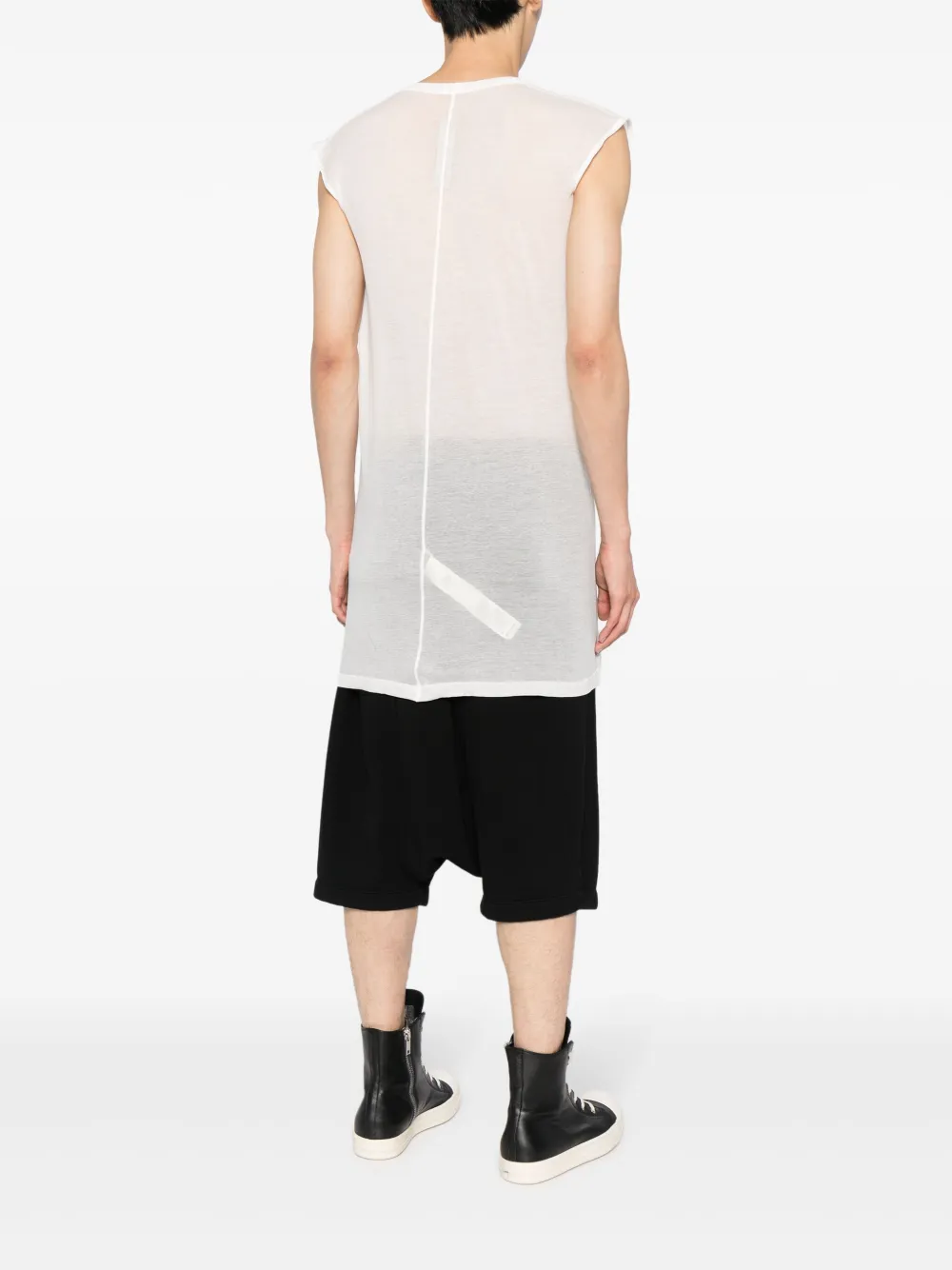 Rick Owens Semi-doorzichtige tanktop Wit