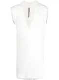 Rick Owens semi-sheer cotton tank top - White