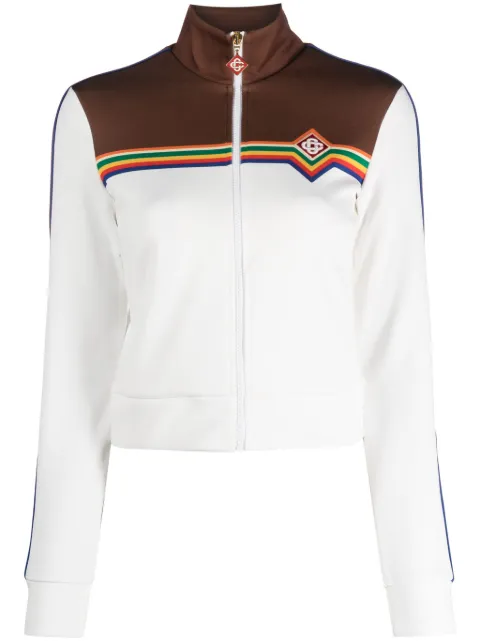 Casablanca panelled high-neck jacket
