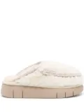 Mou Bounce shearling mules - White