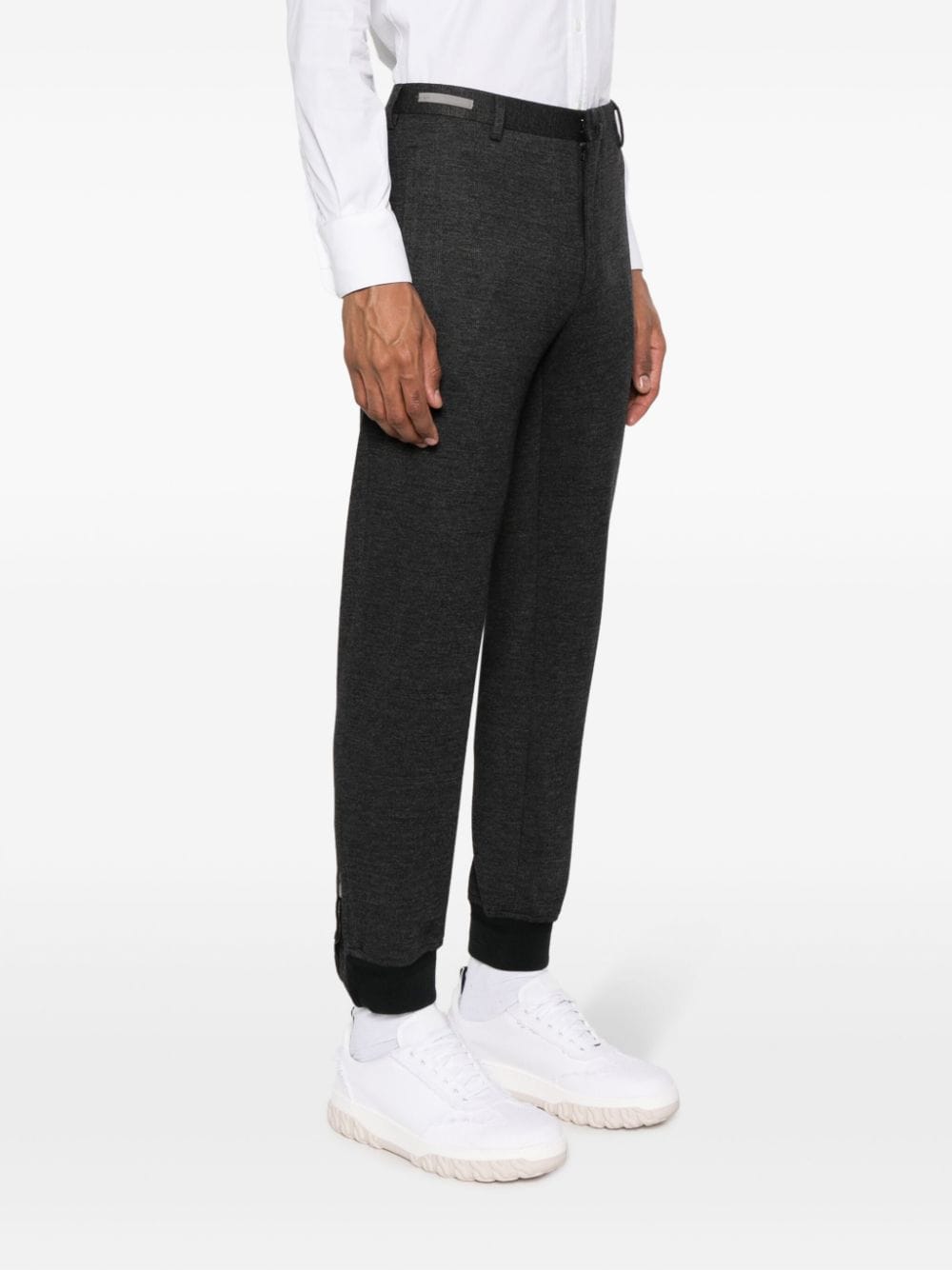 Shop Corneliani Tailored Track Pants In Grey