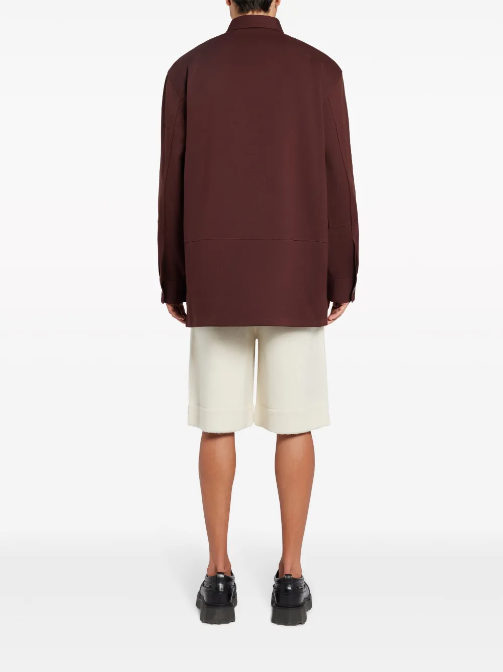 Jil Sander Button-up overhemd met puntkraag Rood