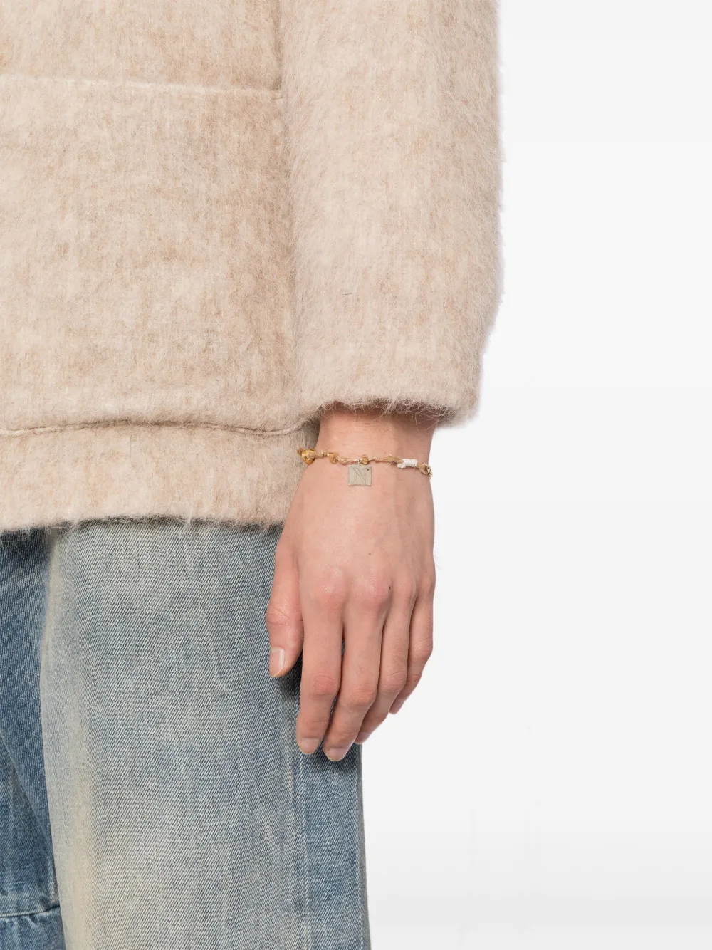 Nick Fouquet logo-charm curb-chain bracelet - Bruin