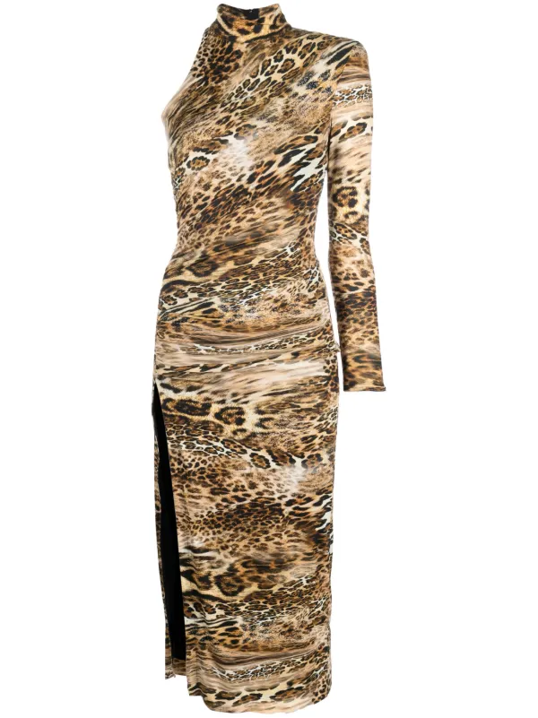 Leopard print outlet asymmetrical dress