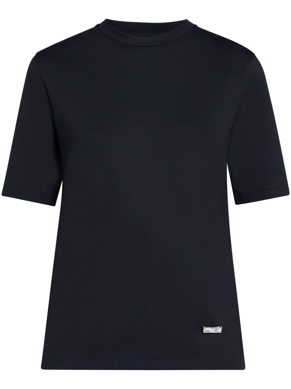 Jil Sander Logo-plaque Cotton T-shirt In Blue
