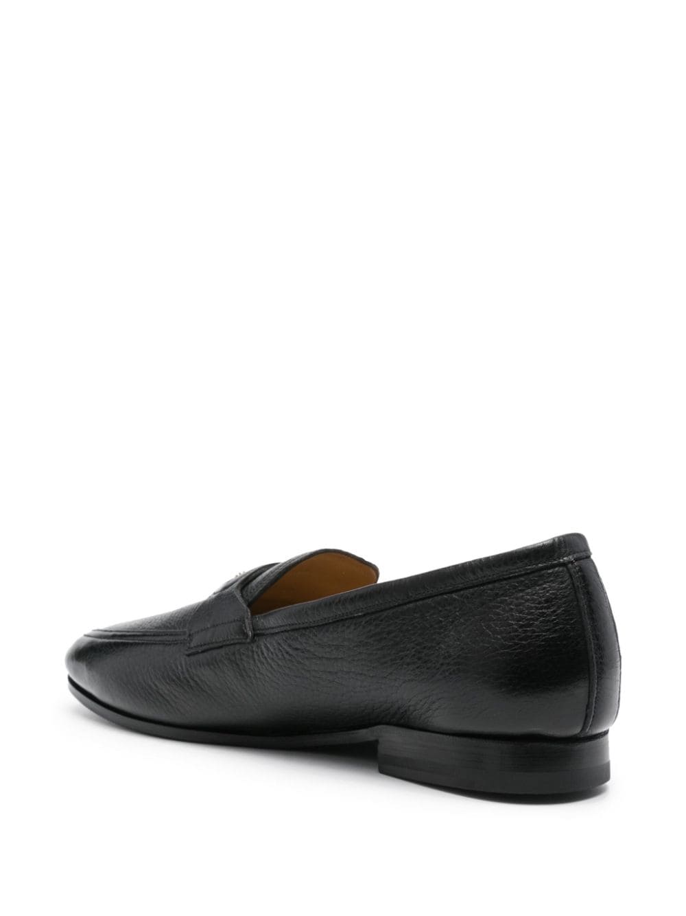 Shop Bally Pesek Leather Loafers In Black