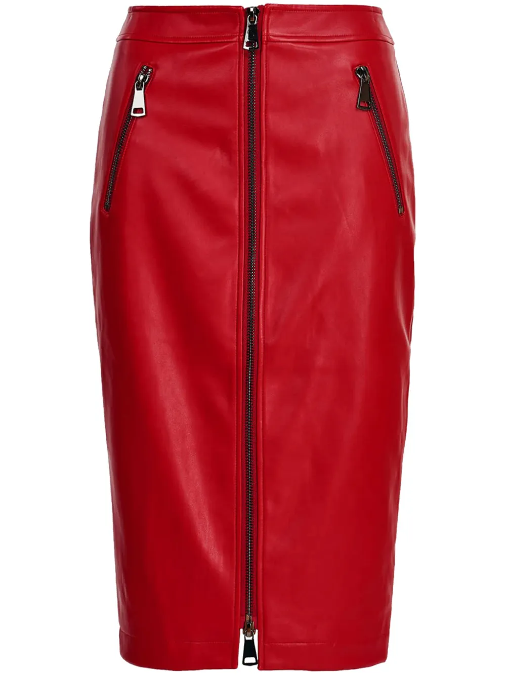 Essentiel Antwerp Encourage faux-leather pencil skirt Rood
