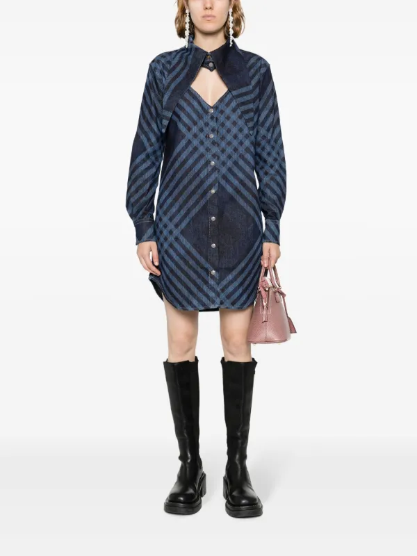 Vivienne Westwood Checked Denim Shirtdress Farfetch