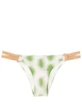 Lenny Niemeyer abstract-print rope-detail bikini bottoms - White