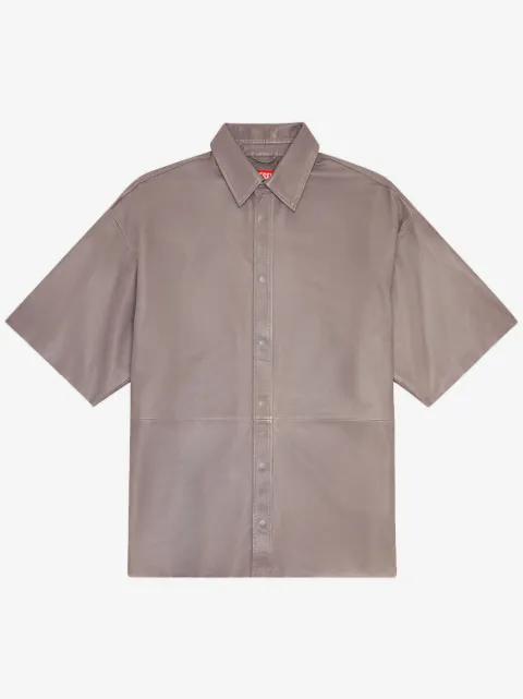 Diesel S-EMIN-LTH leather shirt