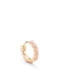 We by WHITEbIRD 18kt yellow-gold Ismène pink opal hoop earring