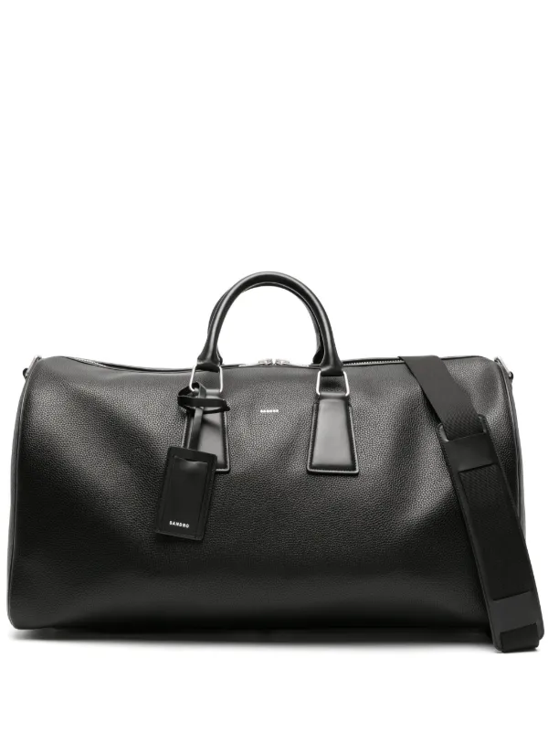 SANDRO metallic logo Luggage Bag Black FARFETCH JO