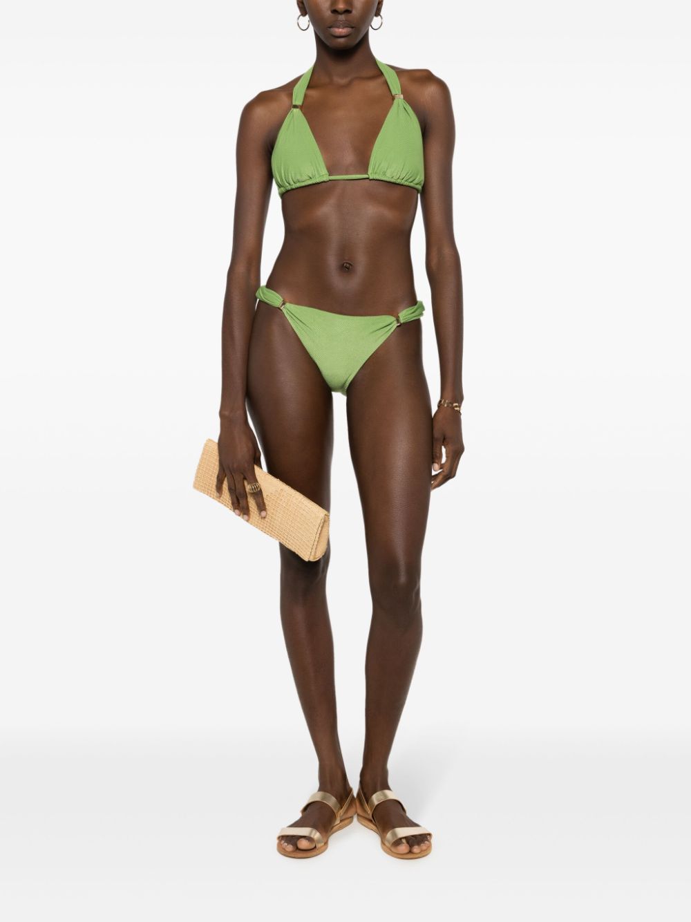 Lenny Niemeyer Bikinislip met textuur - Groen