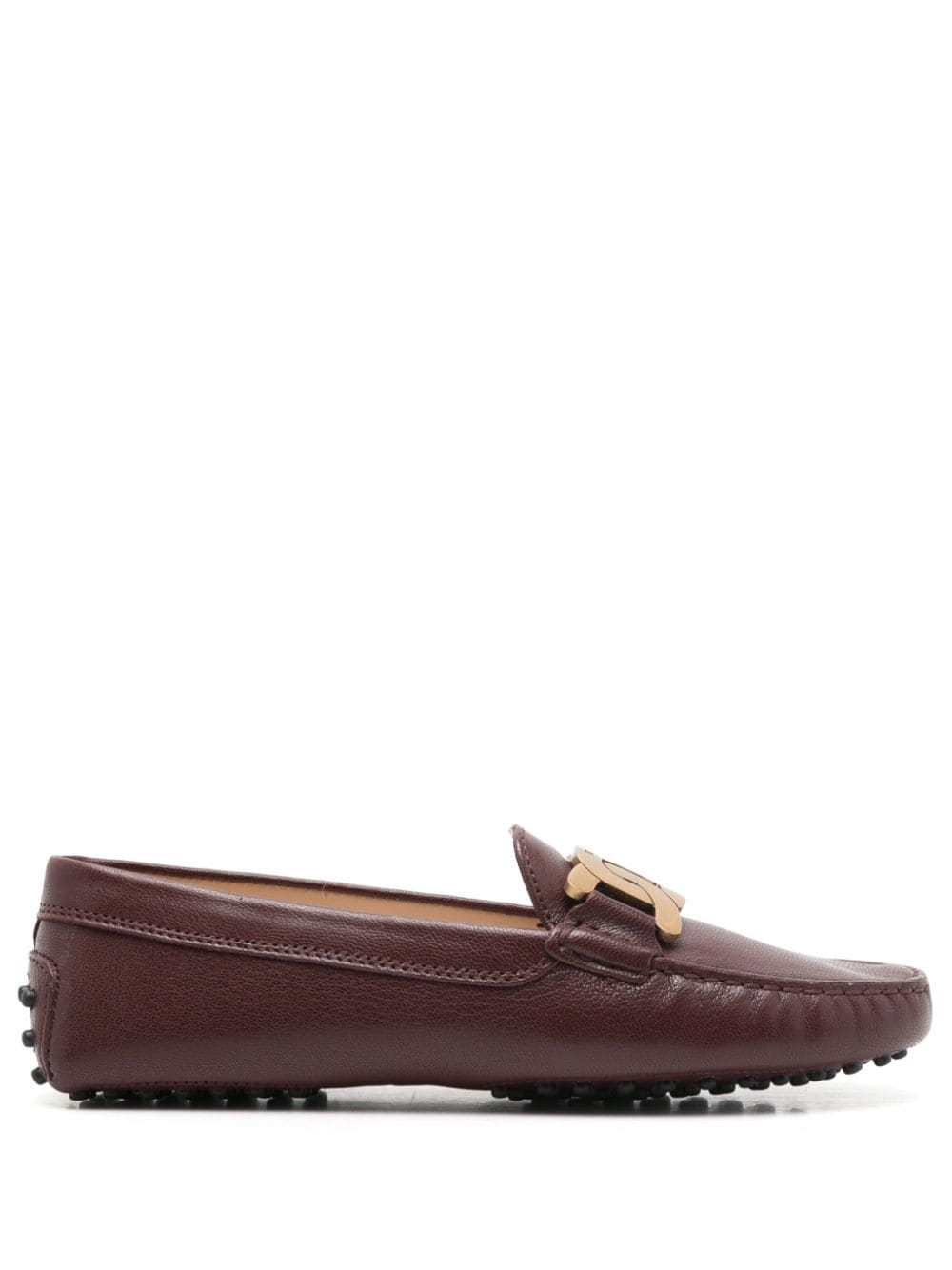 Tod's Kate Gommino Leather Loafers In Red