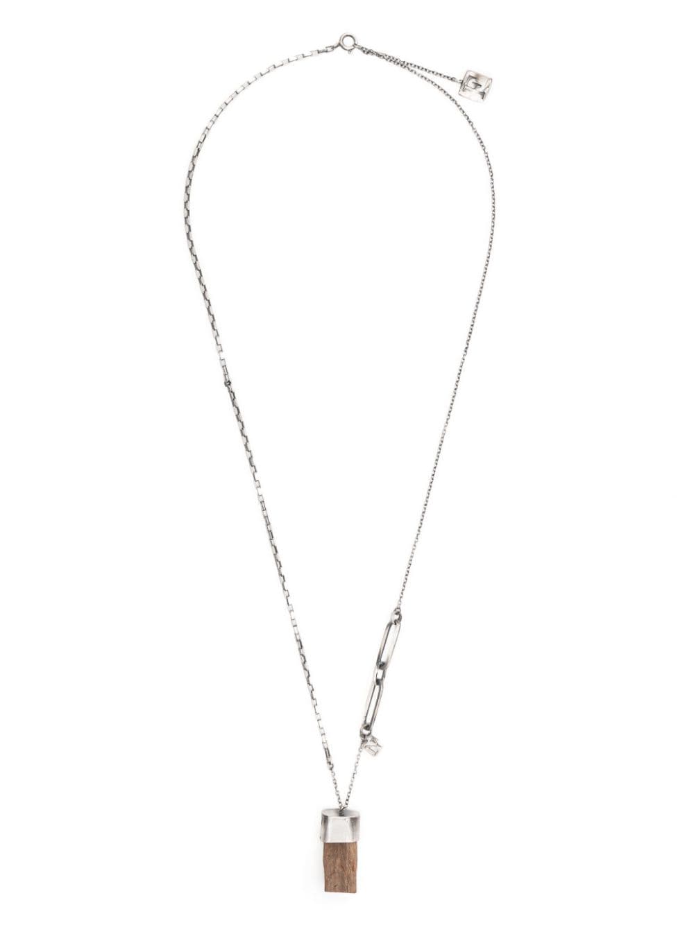 Shop Nick Fouquet Mix-chain Statement-pendant Necklace In Metallic