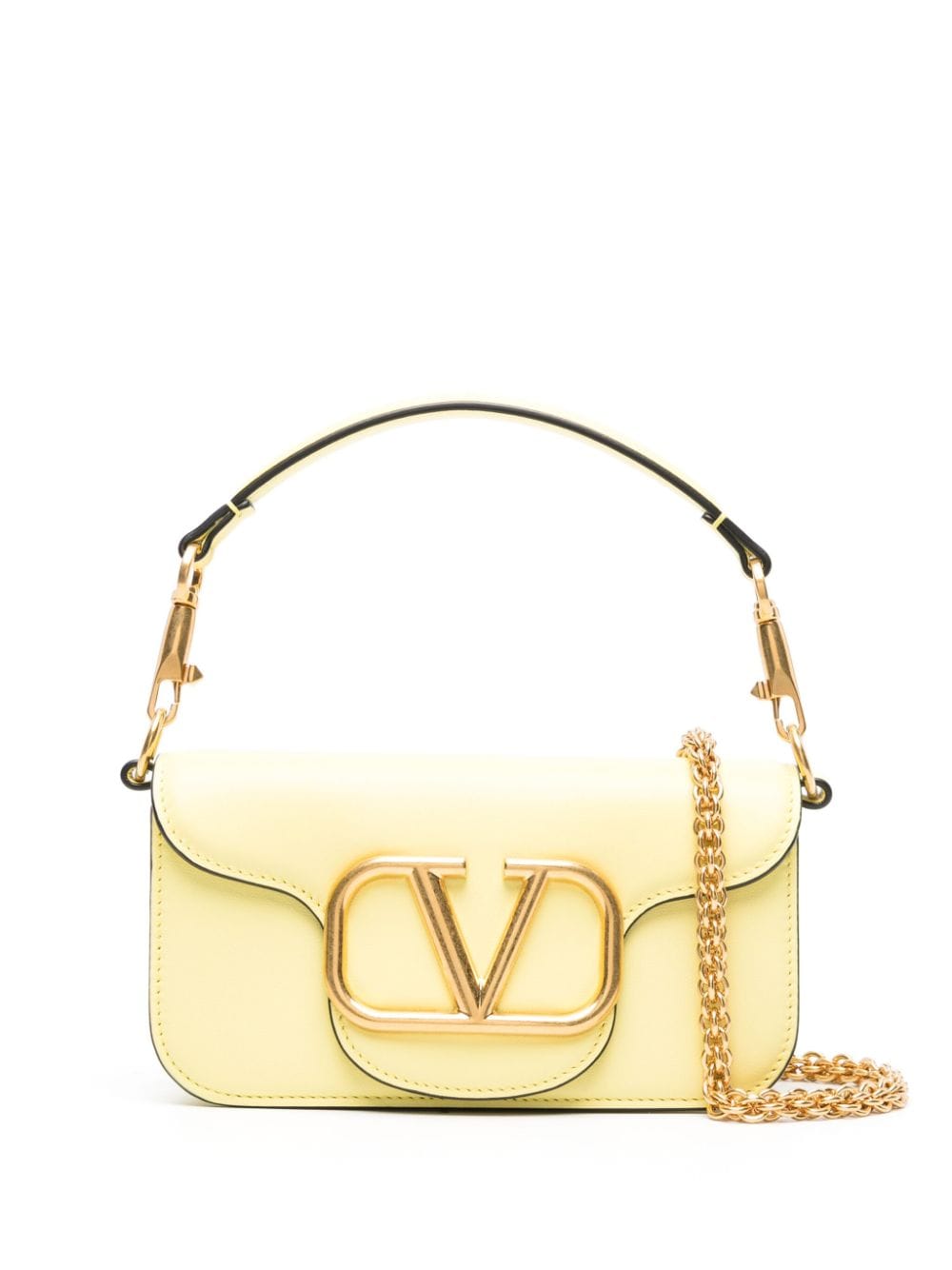 Loco Small Embellished Shoulder Bag in Yellow - Valentino Garavani