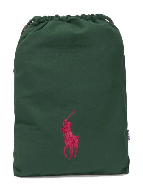 POLO RALPH LAUREN KIDS Polo Pony-embroidered drawstring backpack